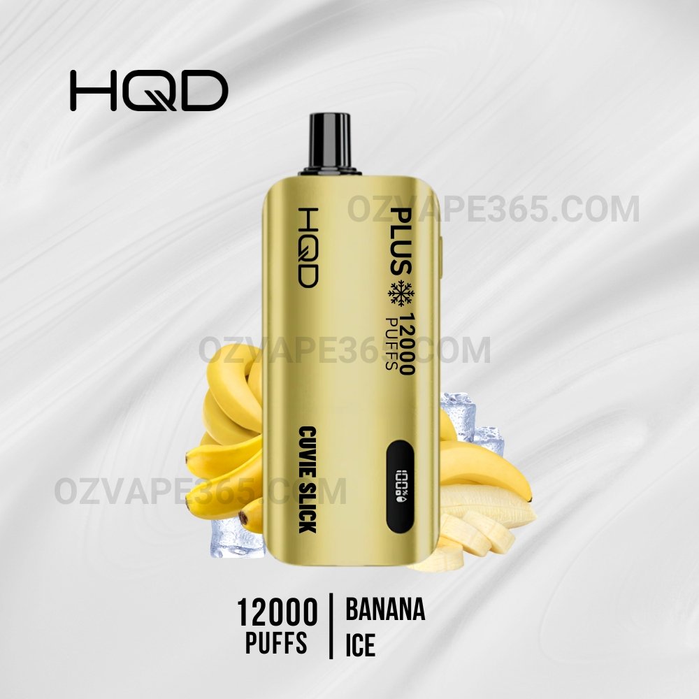 HQD Cuvie Slick Plus 12000 Puffs Banana Ice HQD Cuvie Slick Plus 12000 Puffs Banana Ice