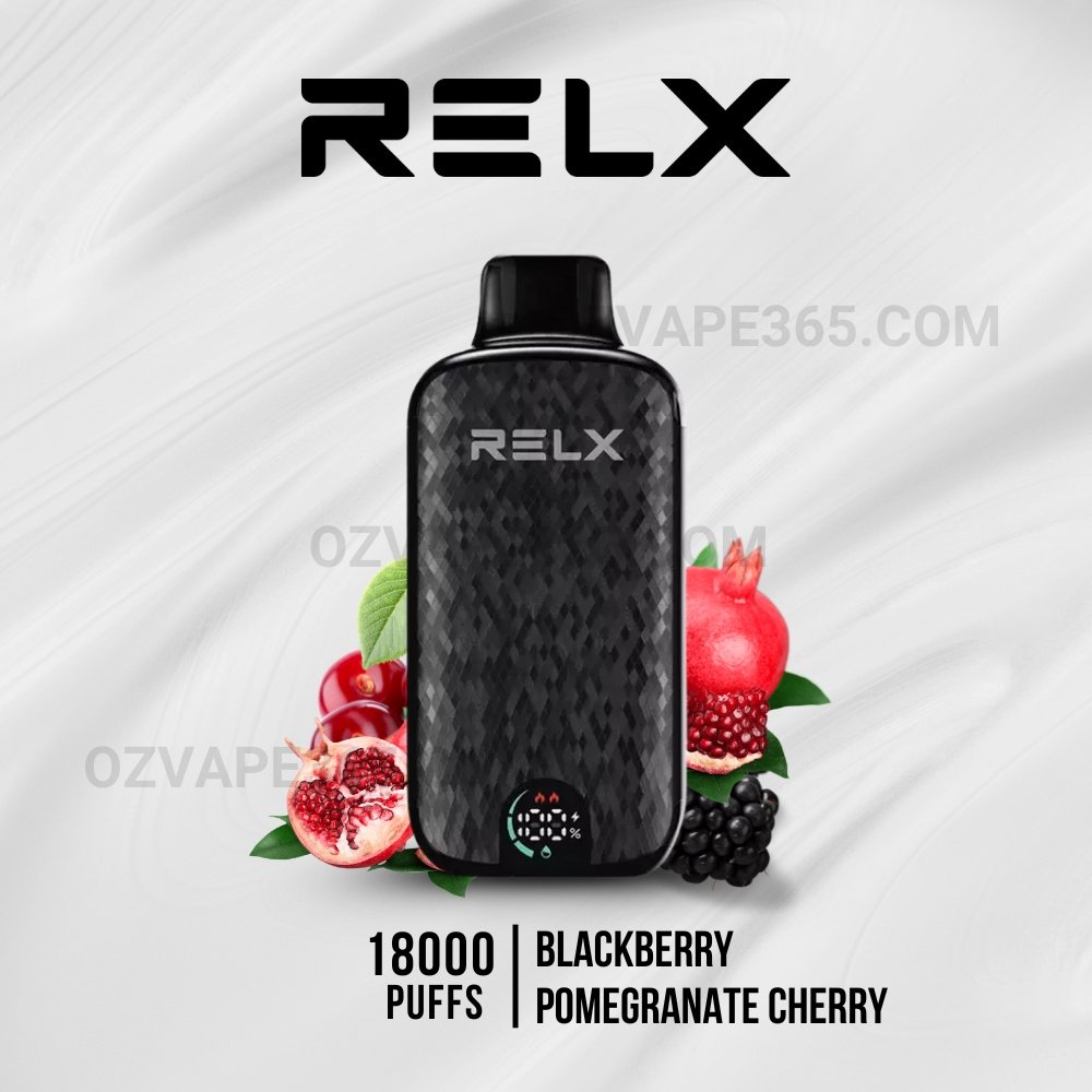 RELX Sparta 18000 Puffs Blackberry Pommegranate Cherry RELX Sparta 18000 Puffs Blackberry Pommegranate Cherry