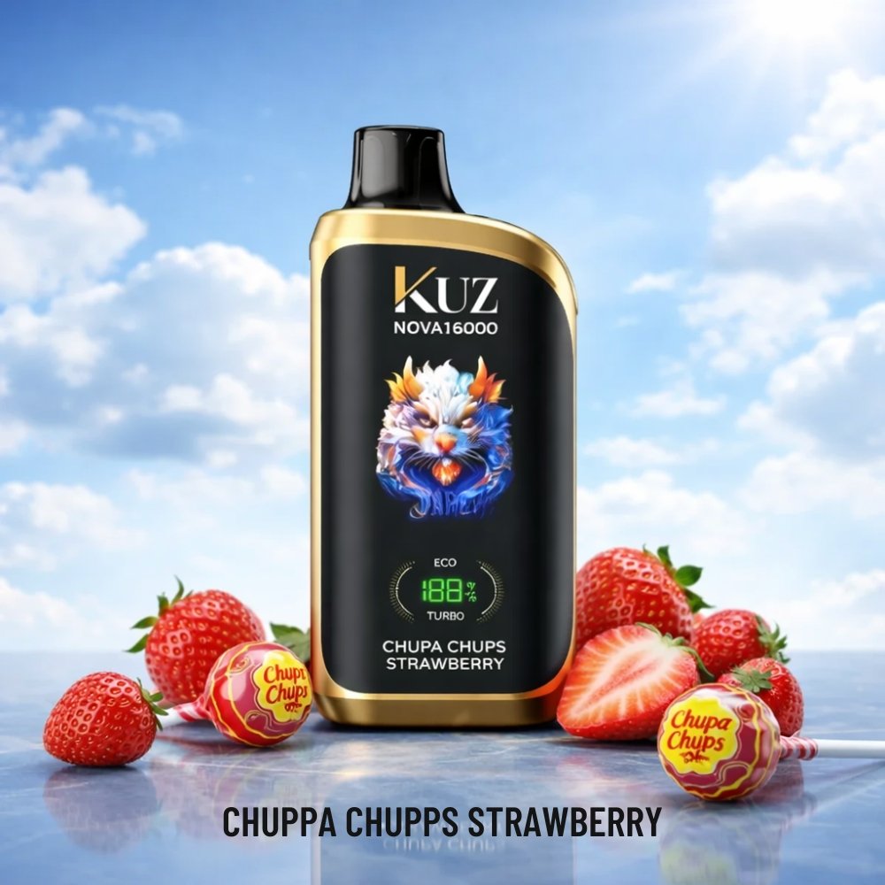KUZ Nova 16000 Puffs Chuppa Chupps Strawberry KUZ Nova 16000 Puffs Chuppa Chupps Strawberry