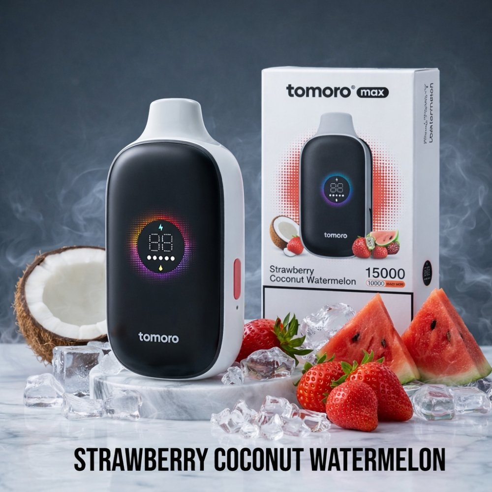 TOMORO 15000 Puffs Strawberry Coconut Watermelon TOMORO 15000 Max Puffs Strawberry Coconut Watermelon