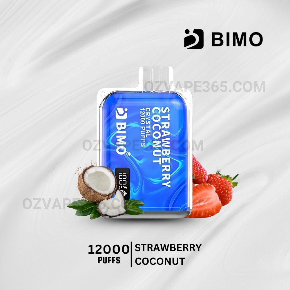 BIMO Crystal 12000 Puffs _Strawberry Coconut BIMO Crystal 12000 Puffs Strawberry Coconut