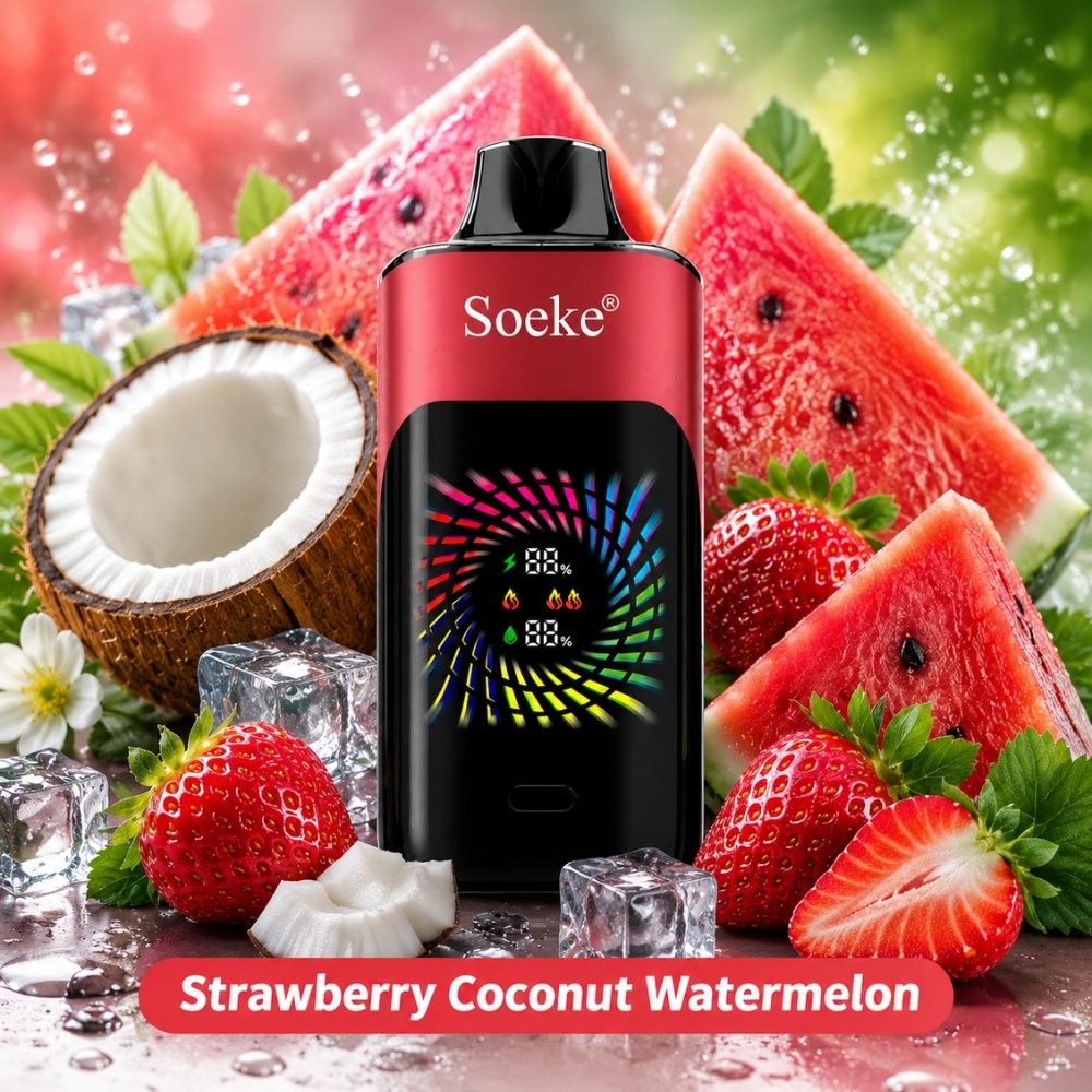 SOEKE S9 28000 Puffs Strawberry Coconut Watermelon SOEKE S9 28000 Puffs Strawberry Coconut Watermelon
